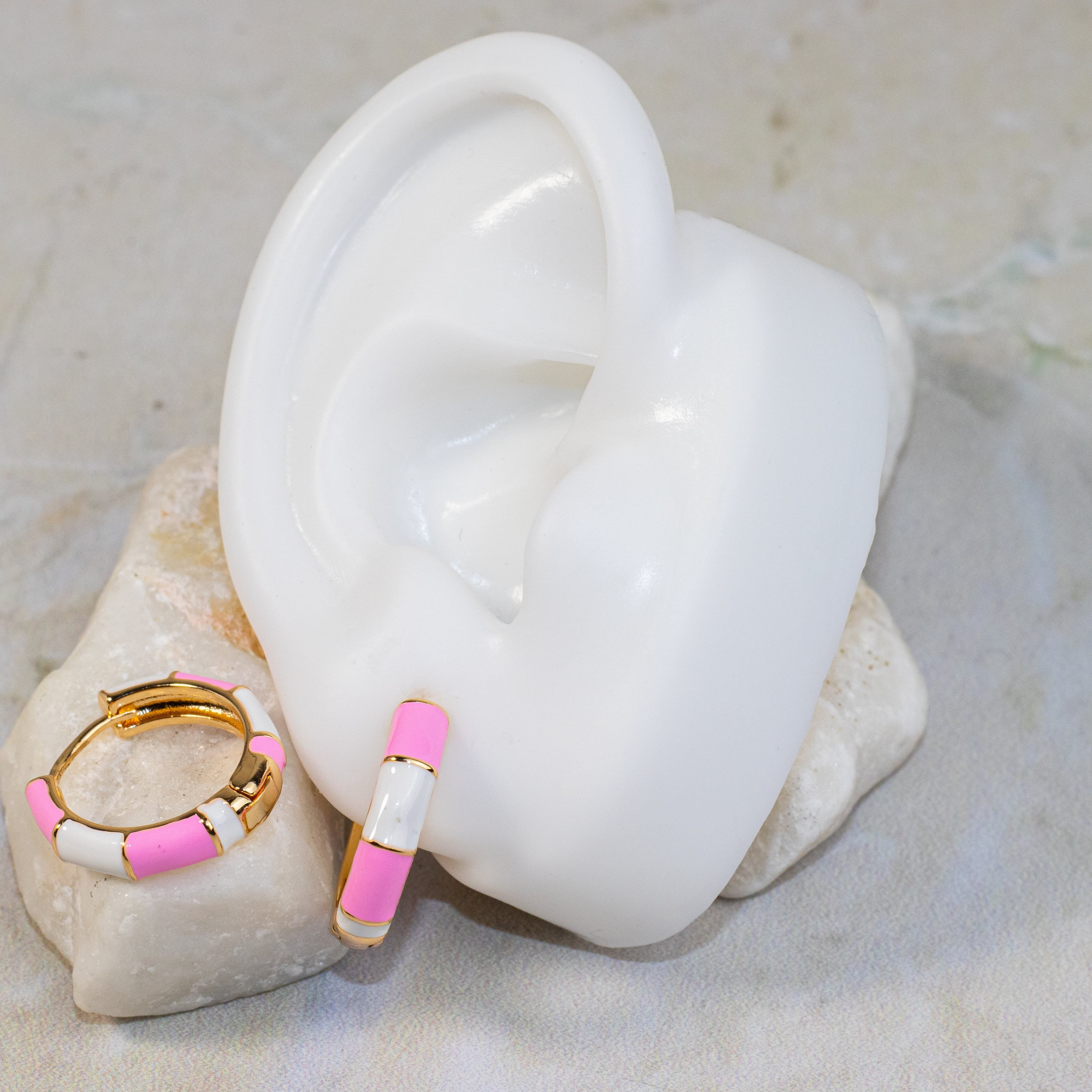 Candonga pqa esmaltada Pink 1.5cm