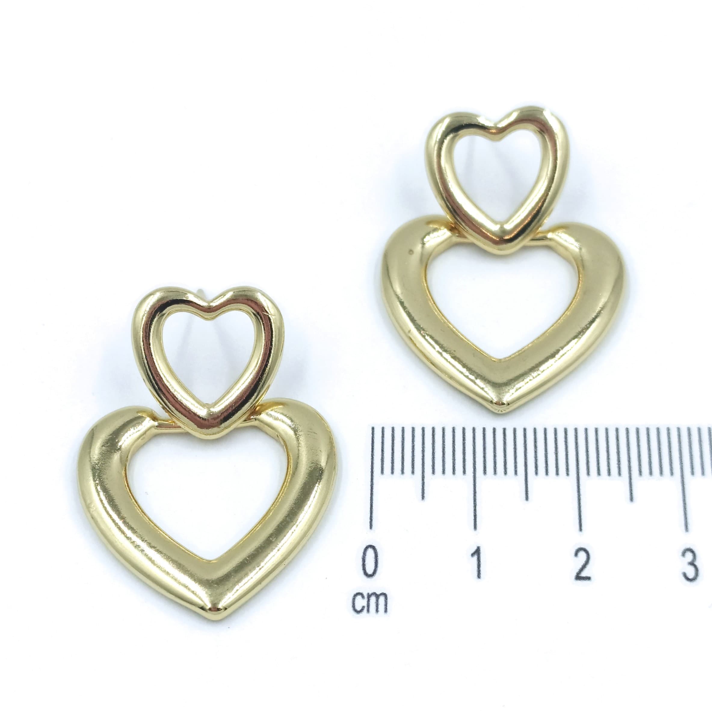 Arete corazón doble